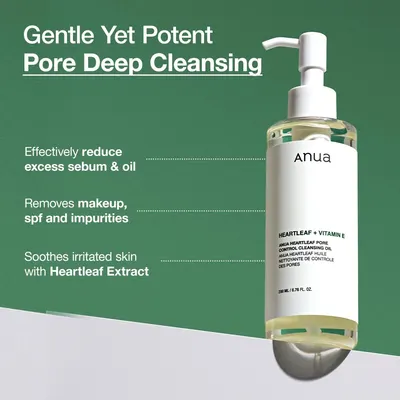 Secondary Images for Amazon.com: Anua Heartleaf Aceite limpiador para control de poros