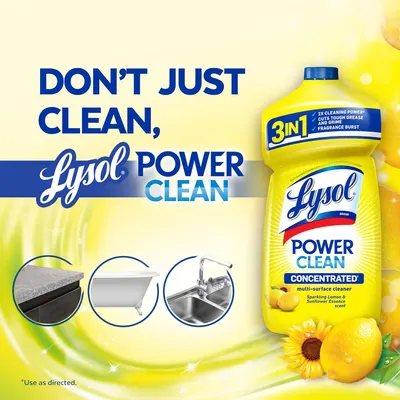 Secondary Images for Amazon.com: Lysol Power Clean Multi-Surface Cleaner