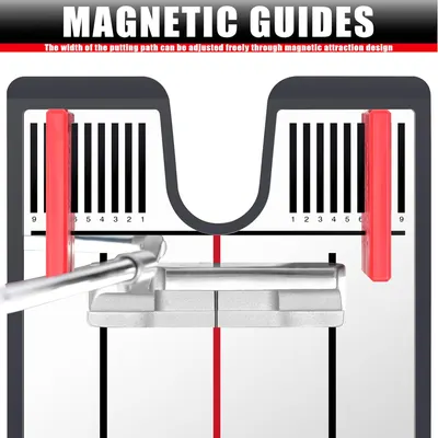 Secondary Images for Amazon.com : CHAMPKEY Professional Magnetic Putting Mirror with Golf Putting Gates