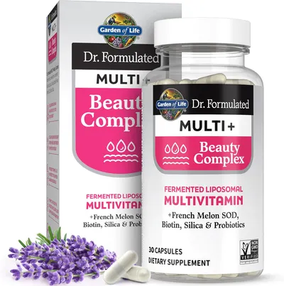Secondary Images for Amazon.com: Garden of Life Dr Formulated Multi+ Beauty Complex Fermented Liposomal…