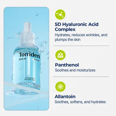 Secondary Images for Amazon.com: Torriden DIVE IN Hyaluronic Acid Serum 50ml (1.69 fl.oz.)