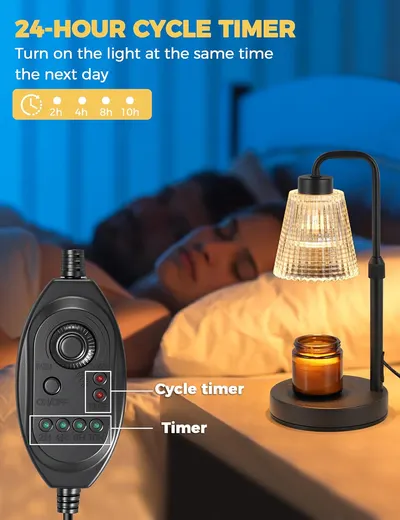 Secondary Images for Amazon.com: GODONLIF Candle Warmer Lamp with Timer Dimmable
