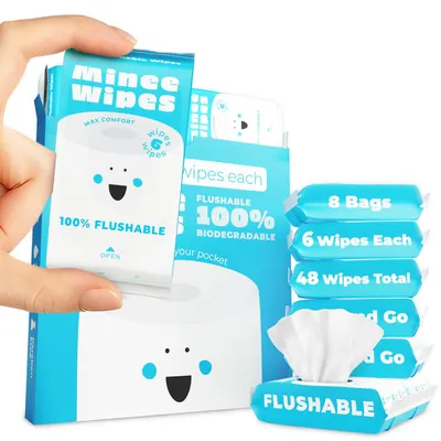 Secondary Images for Amazon.com: Impossibly Compact Travel Flushable Wipes with Natural Extracts