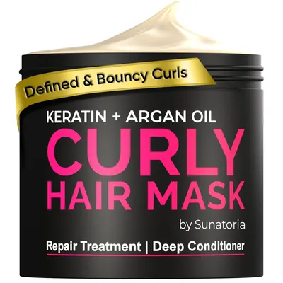 Secondary Images for Amazon.com: SUNATORIA Curly Hair Mask