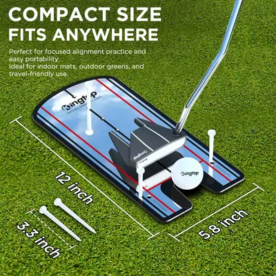 Secondary Images for Amazon.com : KINGTOP Classic Golf Putting Mirror