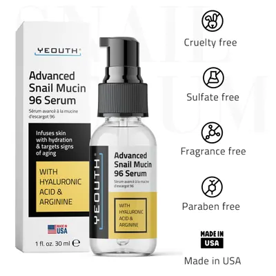 Secondary Images for Amazon.com: YEOUTH Snail Mucin Serum for Face