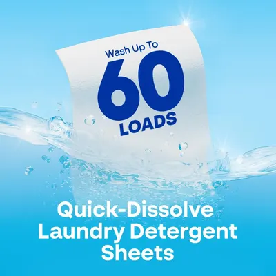 Secondary Images for Amazon.com: Earth Breeze Laundry Detergent Sheets Fragrance-Free