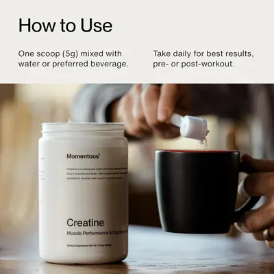 Provides clear instructions on how to use the creatine supplement, including dosage and timing recommendations.