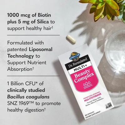 Secondary Images for Amazon.com: Garden of Life Dr Formulated Multi+ Beauty Complex Fermented Liposomal…