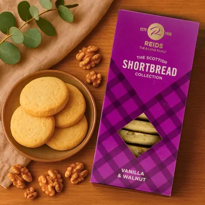 Showcases the product in a natural lifestyle setting, highlighting the flavor variety and ingredients.
