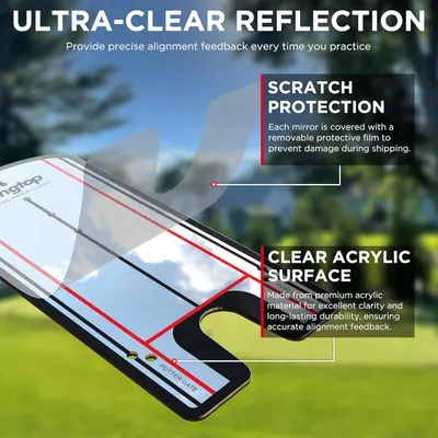 Secondary Images for Amazon.com : KINGTOP Classic Golf Putting Mirror