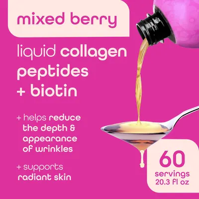 Secondary Images for Amazon.com: Zena Nutrition Liquid Collagen Peptides and Biotin