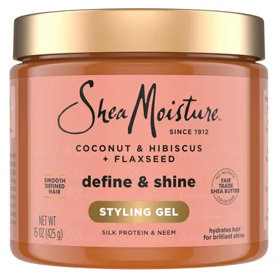 Secondary Images for Amazon.com : SheaMoisture Define & Shine Styling Gel + Flaxseed Coconut&Hibiscus Hydrates