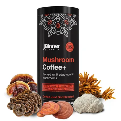 Secondary Images for Amazon.com : Mushroom Coffee With 5 Adaptogenic Mushrooms