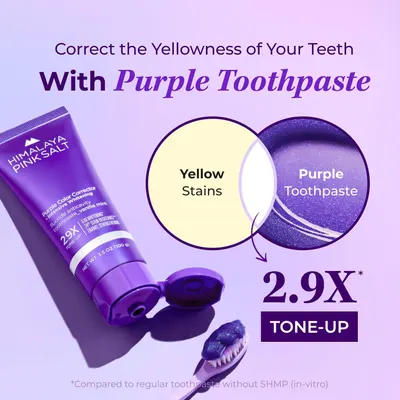 Secondary Images for Amazon.com: HIMALAYA PINKSALT Purple Whitening Toothpaste