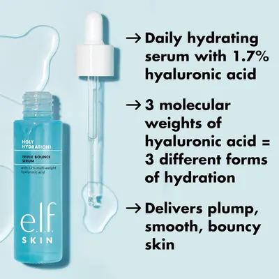 Secondary Images for Amazon.com: e.l.f. SKIN Holy Hydration! Triple Bounce Serum