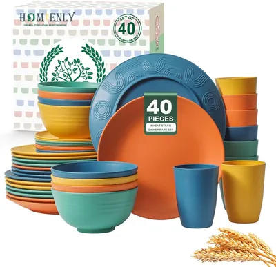 Shows the full set of dinnerware pieces included in this product, allowing customers to visualize the complete collection.