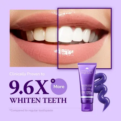 Secondary Images for Amazon.com: HIMALAYA PINKSALT Purple Whitening Toothpaste