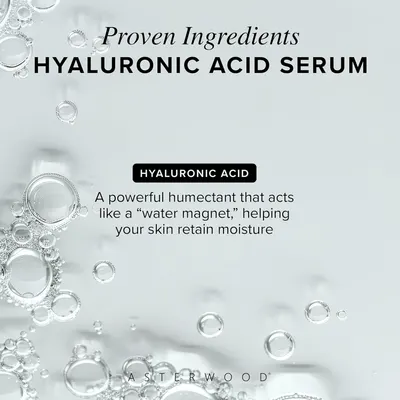 Secondary Images for Amazon.com: Asterwood Hyaluronic Acid Serum for Face