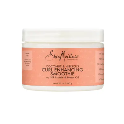 Secondary Images for Amazon.com: SheaMoisture Smoothie Curl Enhancing Cream Coconut and Hibiscus for Thick