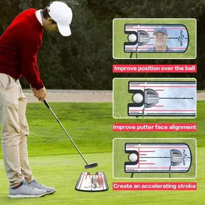 Secondary Images for Amazon.com : Golf Putting Mirror with 6 Golf Tees