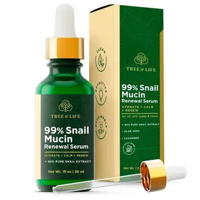 Secondary Images for Amazon.com: Tree of Life Beauty 99% Snail Mucin Serum