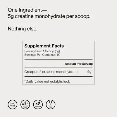 Highlights the product's purity with a single ingredient and provides detailed supplement information along with certifications to build trust and transparency.