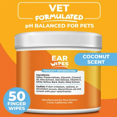 Secondary Images for Amazon.com : Paw Science Dog Ear Cleaner Wipes