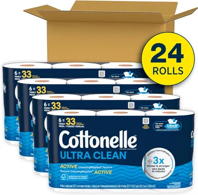 Secondary Images for Cottonelle Ultra Clean Toilet Paper with Active CleaningRipples Texture