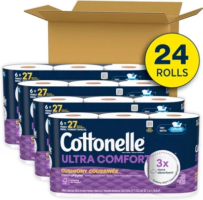 Secondary Images for Cottonelle Ultra Comfort Toilet Paper with Cushiony CleaningRipples Texture