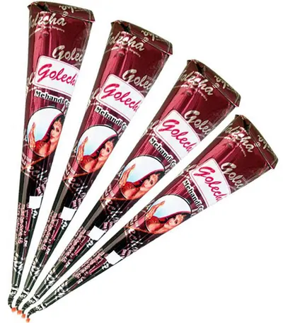 Secondary Images for Golecha 100% Natural Henna Paste Cones (Red–Brown) No Mix