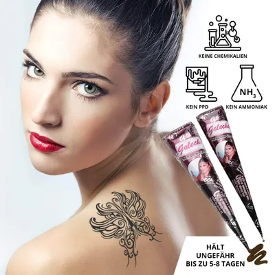 Secondary Images for Golecha 100% Natural Henna Paste Cones (Red–Brown) No Mix