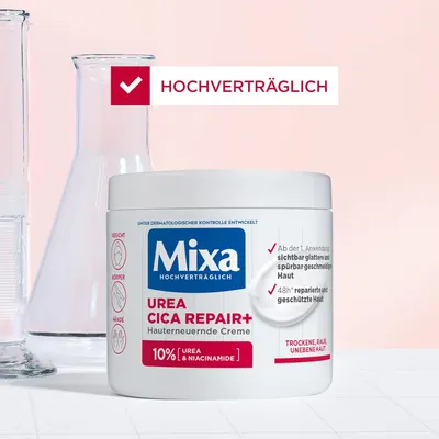 Secondary Images for Mixa Urea Skin Renewing Cream with Urea & Niacinamide for Dry and Rough and Uneven Skin