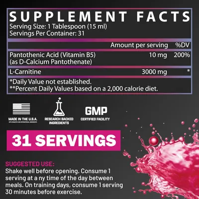 Secondary Images for Nutrex Research L-Carnitine 3000 (31 Servings