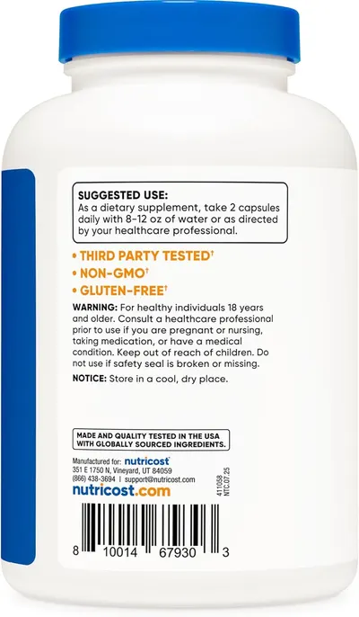 Secondary Images for Nutricost L-Carnitine Tartrate 1,000mg