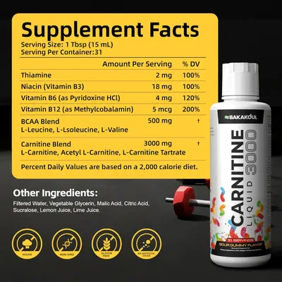 Secondary Images for L Carnitine Supplement Liquid 3000 mg