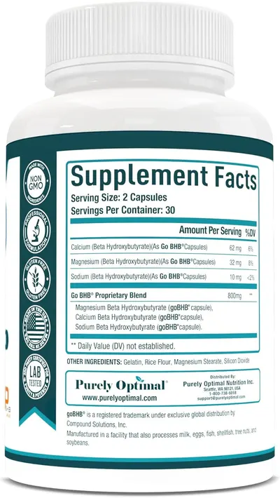 Secondary Images for Purely Optimal Keto BHB Exogenous Ketones Supplement