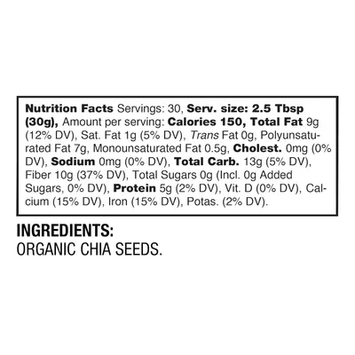 Secondary Images for BetterBody Foods Organic Chia Seeds 2 lbs
