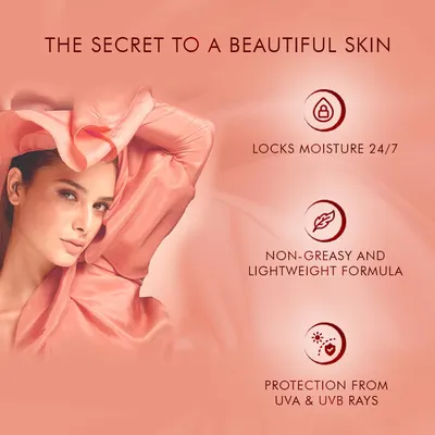 Secondary Images for LAKMÉ Peach Milk Ceramide Lotion Moisturizer with SPF 24 & Hyaluronic for Intense…