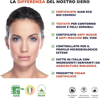 Secondary Images for Big 2.11oz. Organic Vitamin C Serum for Face with Hyaluronic Acid. Anti-Aging