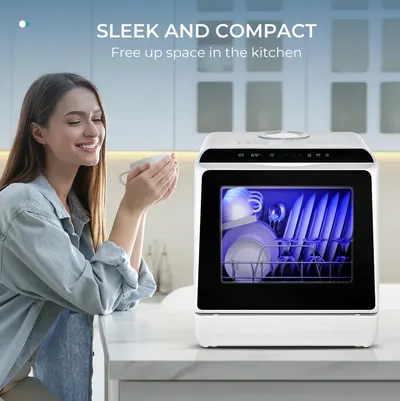 Secondary Images for EUHOMY Mini Portable Dishwasher Countertop Compact Dishwashers