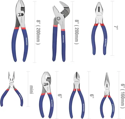 Secondary Images for 7-piece WORKPRO Pliers Set with Groove Joint