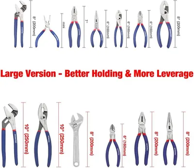 Secondary Images for WORKPRO Large Pliers & Wrench Set 6-Piece (10" Water Pump