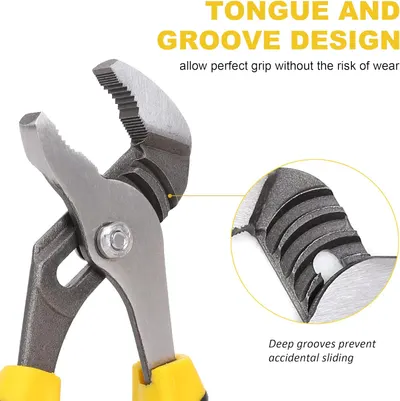 Secondary Images for TOPLINE 4-piece Groove Joint Pliers Set with Bi-Material Handles