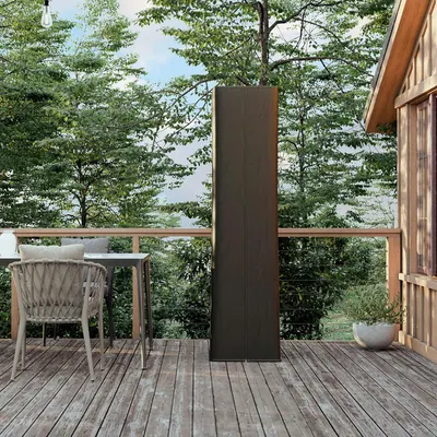 Shows the product in a realistic outdoor living setting to demonstrate how it can enhance a patio or deck space.