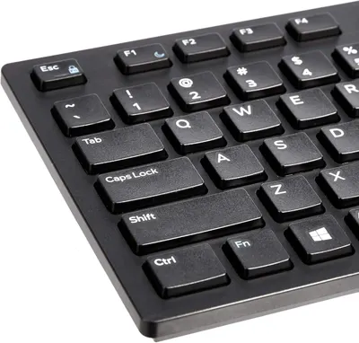 Highlights the keyboard's layout and function keys to showcase its usability and features.