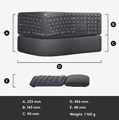 Provides the exact dimensions and weight of the keyboard to help shoppers understand its physical size and portability.