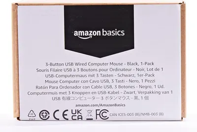 Emphasizes the Amazon Basics brand identity and product name.