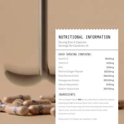 Provides detailed nutritional facts and ingredients for the product to inform customers about its composition.
