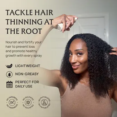 Highlights multiple key features and benefits of the hair product, including being lightweight, non-greasy, suitable for daily use, and free of certain chemicals, to appeal to customers looking for…